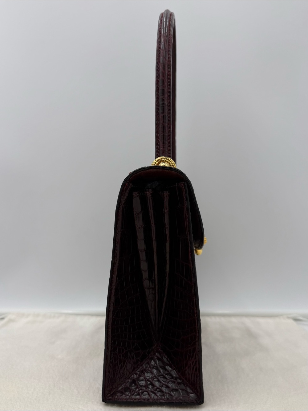 🐊MORABITO COUSU MAIN 1905 PARIS • TRAVIATA in Bordeaux CROCODILE Made in FRANCE - Picture 4 of 16